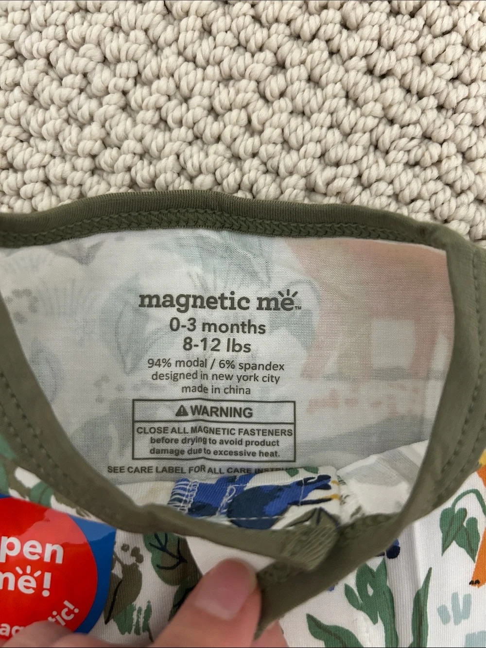 NWT Magnetic Me 0-3mo Footed Onsies